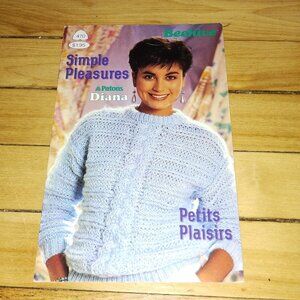 Vintage Simple Pleasures Patterns Booklet (Beehive Patons #470, 1985)